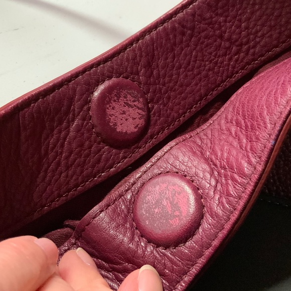 Tory Burch Maroon Leather Hobo Bag - Picture 2 of 16